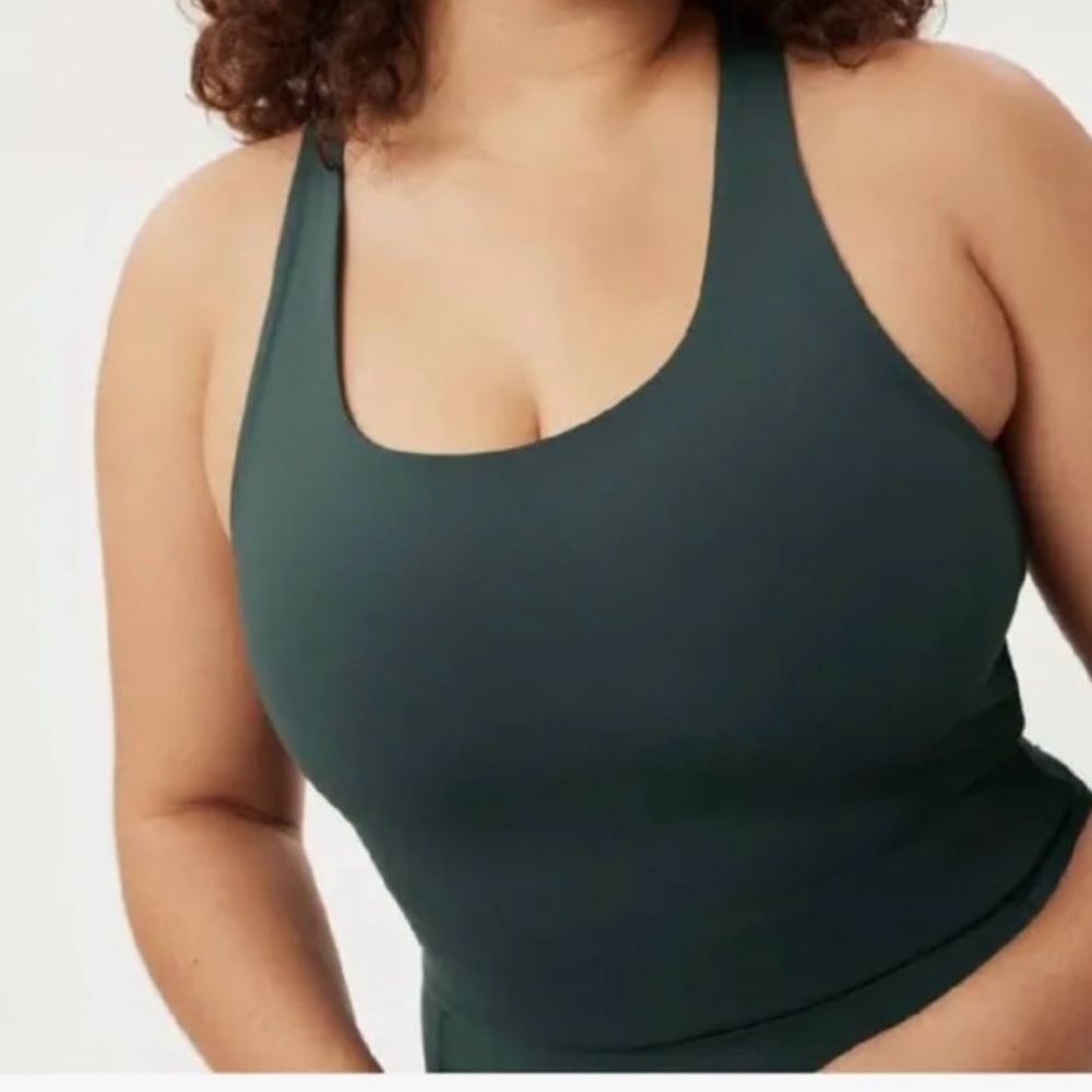 Girlfriend Collective Paloma Racerback Bra in Moss